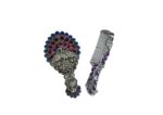 DO-DEC-035-morni-royal-peacock-enamel-mirror-and-comb-set-antique-silver-bridal-vanity-set