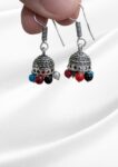 DO-EAR-001-meher-afghan-mosaic-diamond-earrings-multi-stone-tribal-drop-earrings