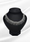 Naira Oxidized Silver Spike Choker Necklace | Tribal Spear Collar Necklace