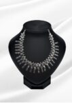 Meher Oxidized Silver Floral Choker | Tribal Drop Statement Necklace