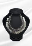 Sana Antique Sliver Coin Choker Necklace | Tribal Disk Collar Necklace