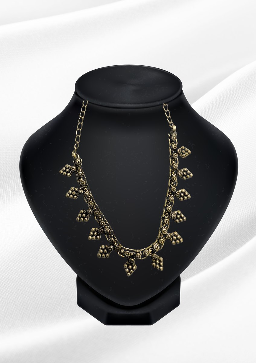 DO-NEC-011-aamina-antique-gold-cluster-choker