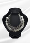 Sana Antique Sliver Coin Choker Necklace | Tribal Disk Collar Necklace