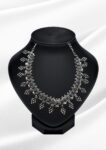 Zareen Oxidized Silver Paisley Cluster Choker | Tribal Statement Necklace